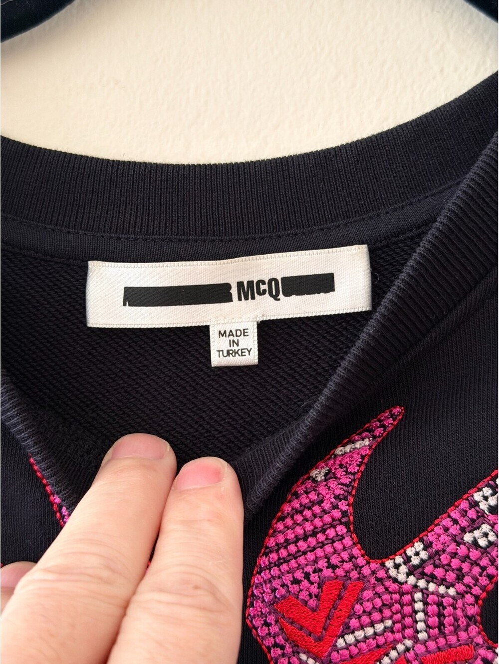 Alexander McQueen MCQ Swallow Embroidered Crewneck sweater Birds S - Picture 7 of 10